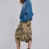 Hoodie met studs in sunfade-wafelstof