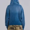 Hoodie met studs in sunfade-wafelstof