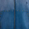 Hoodie met studs in sunfade-wafelstof
