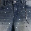 Hunter losse Jeans met rechte pijpen en spiegeltjes