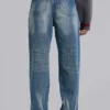 Hunter losse Jeans met rechte pijpen in blauwe wassing