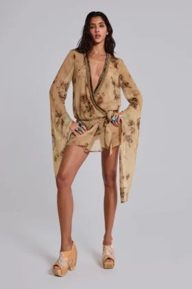 Iberis chiffon wikkelminijurk