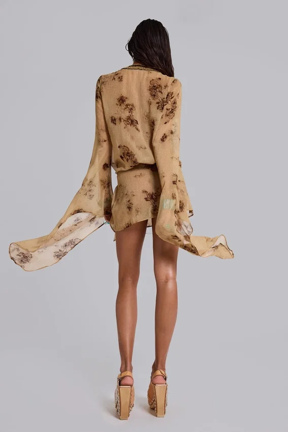 Iberis chiffon wikkelminijurk