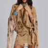 Iberis chiffon wikkelminijurk