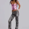 Idol metallic bandage-corsettop in roze
