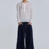 Indigo Colossus baggy jeans met lage taille