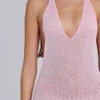 Infinity halter-minijurk in roze