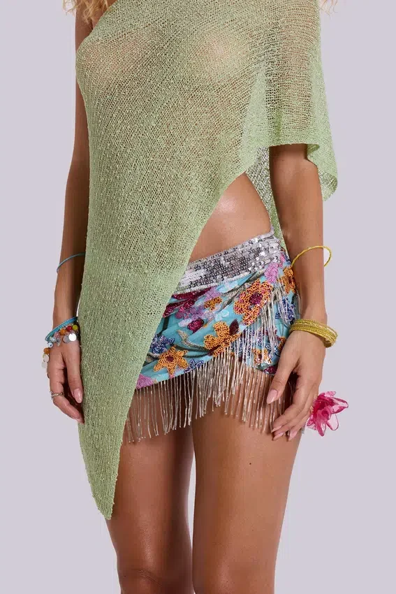 Infinity multiway-cape in kiwi