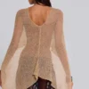 Infinity multiway gebreide cape in zandkleur