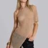 Infinity multiway gebreide cape in zandkleur