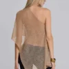 Infinity multiway gebreide cape in zandkleur