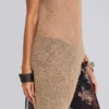 Infinity multiway gebreide cape in zandkleur