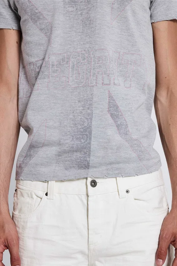 Integrity grijs gemêleerd T-shirt