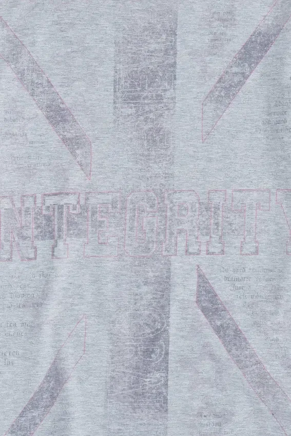Integrity grijs gemêleerd T-shirt