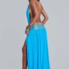 Irvin met de hand versierde rugloze maxi-jurk