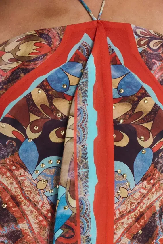 Ixia chiffon bandana-sjaalsjurk