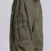 Kaki Parachute Pants met oliewas