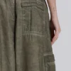 Kaki Parachute Pants met oliewas
