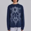 Kasper Digi Waffle marineblauw T-shirt