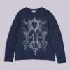 Kasper Digi Waffle marineblauw T-shirt