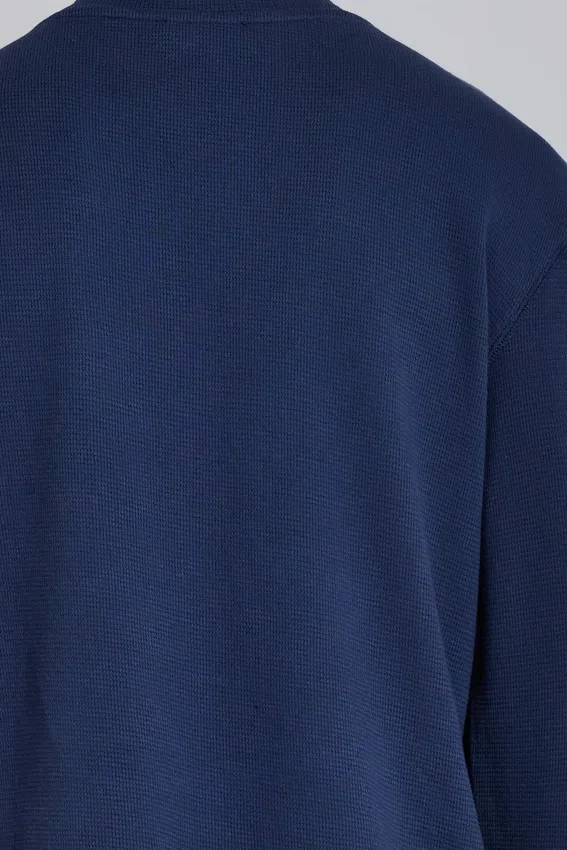 Kasper Digi Waffle marineblauw T-shirt