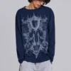 Kasper Digi Waffle marineblauw T-shirt