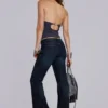 Kayla haltertop in leisteen