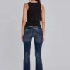 Kelsey skinny bootcut-Jeans met lage taille in donkere wassing