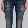 Kelsey skinny bootcut-Jeans met lage taille in donkere wassing