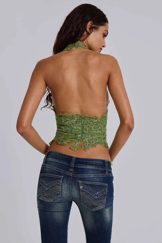 Kelsey skinny bootcut-Jeans met lage taille in donkere wassing