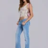 Kelsey skinny bootcut-Jeans met lage taille in lichte wassing