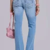 Kelsey skinny bootcut-Jeans met lage taille in lichte wassing