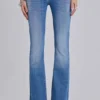 Kelsey skinny bootcut-Jeans met lage taille in middenblauwe wassing