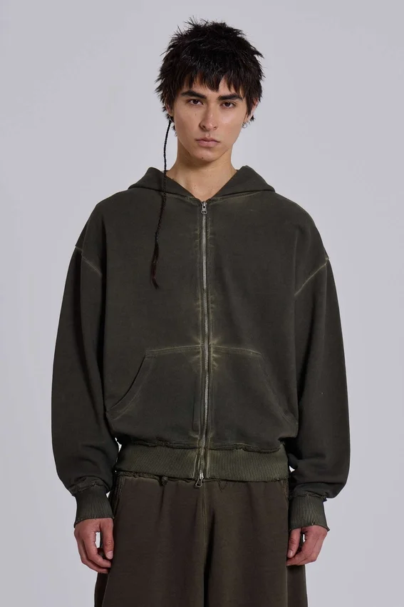 Khaki oversized Monster Hoodie