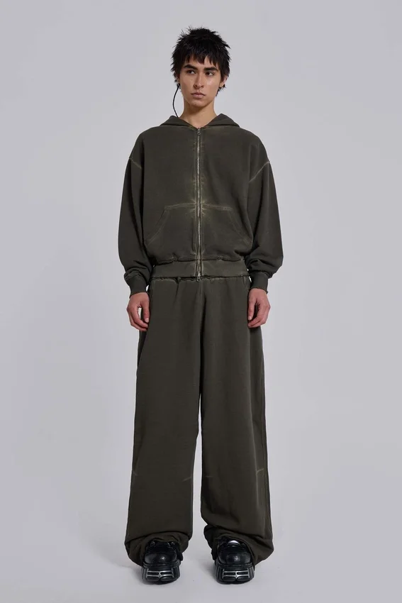 Khaki oversized Monster Hoodie