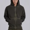 Khaki oversized Monster Hoodie