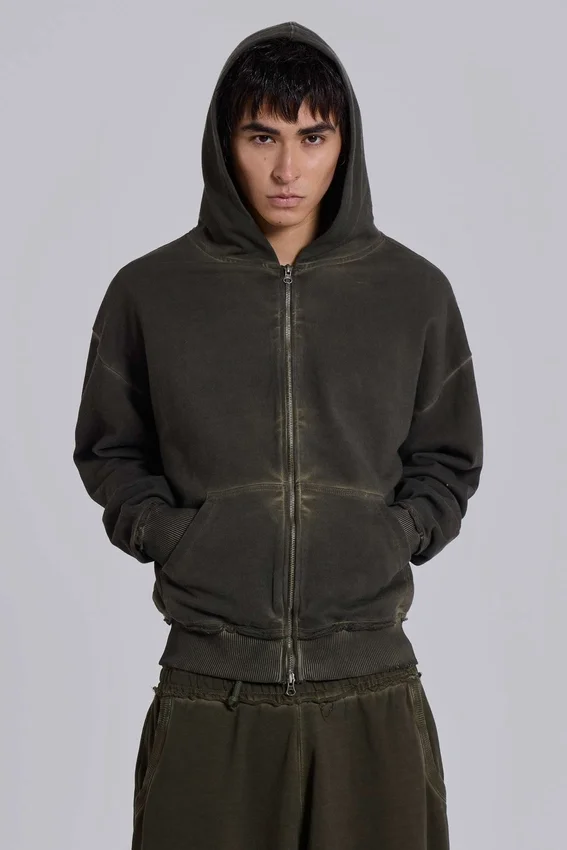 Khaki oversized Monster Hoodie