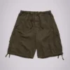Khaki Parachute Cargo Baggy Shorts