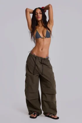Khaki Parachute Cargo-broek