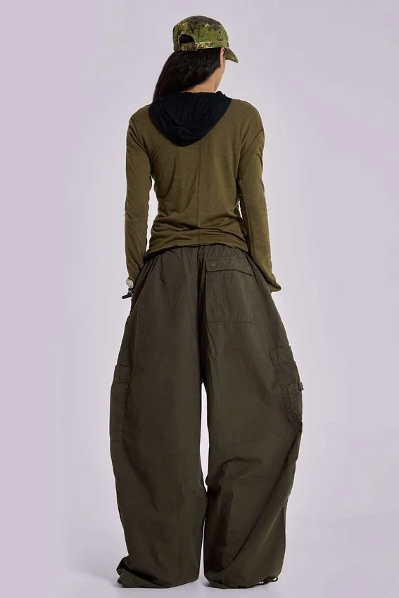 Khaki Parachute Cargo-broek