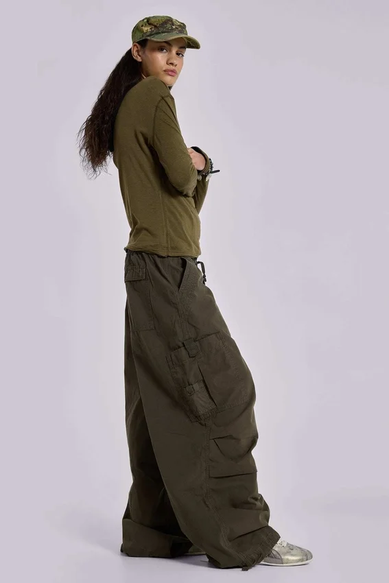 Khaki Parachute Cargo-broek