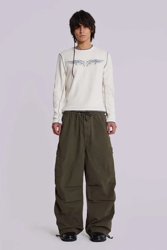 Khaki Parachute Cargo-broek