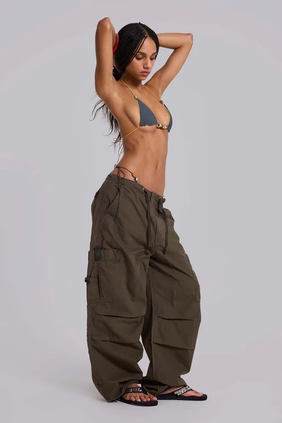 Khaki Parachute Cargo-broek