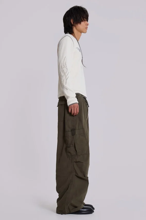 Khaki Parachute Cargo-broek