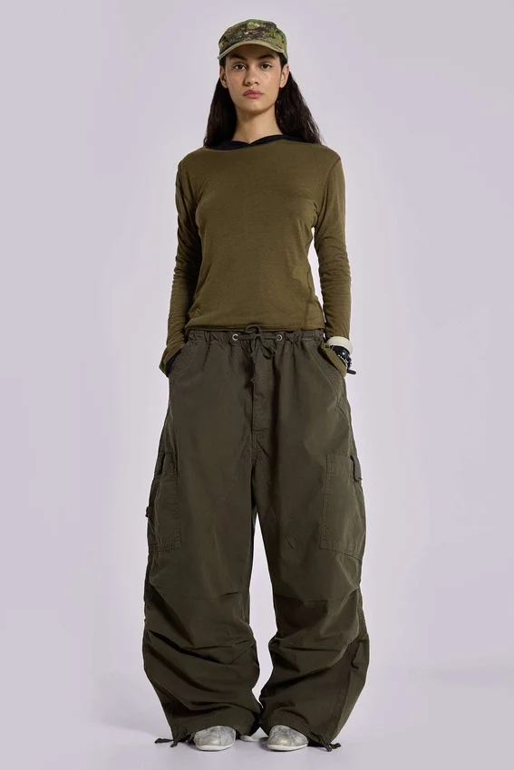 Khaki Parachute Cargo-broek