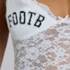 Kickoff-top met kant en spaghettibandjes