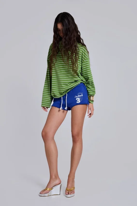 Cleo mini-joggershort in blauw