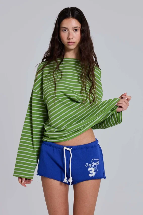 Cleo mini-joggershort in blauw