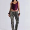 Lavinia rugloze top met franjes