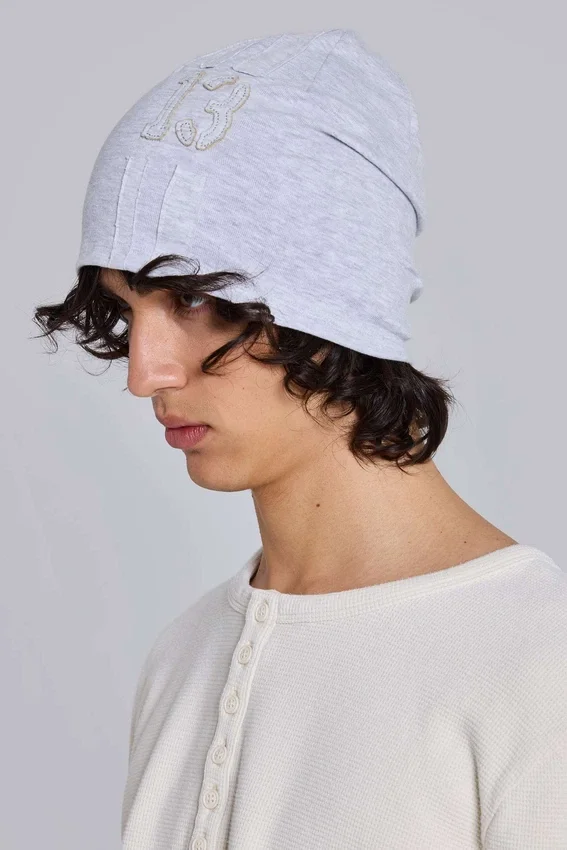 League grijze gemêleerde beanie